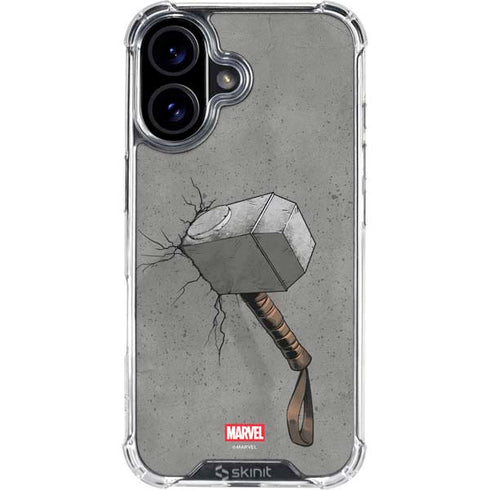 Marvel Thor Thor’s Hammer Mjolnir iPhone 16 Clear Case
